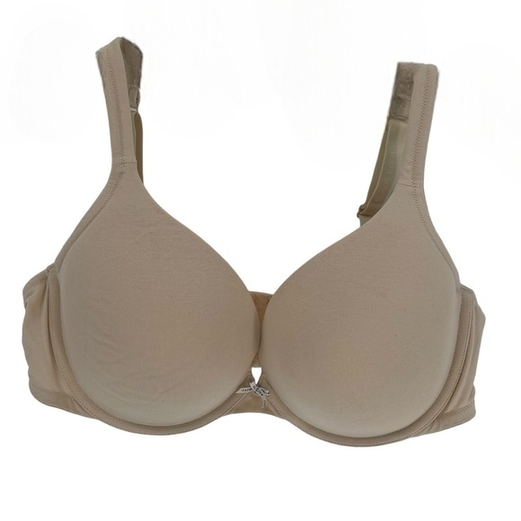 Cacique Boost Plunge Push-up Bra 42DDD Ivory / Beige Underwire Cotton spandex - Picture 1 of 7